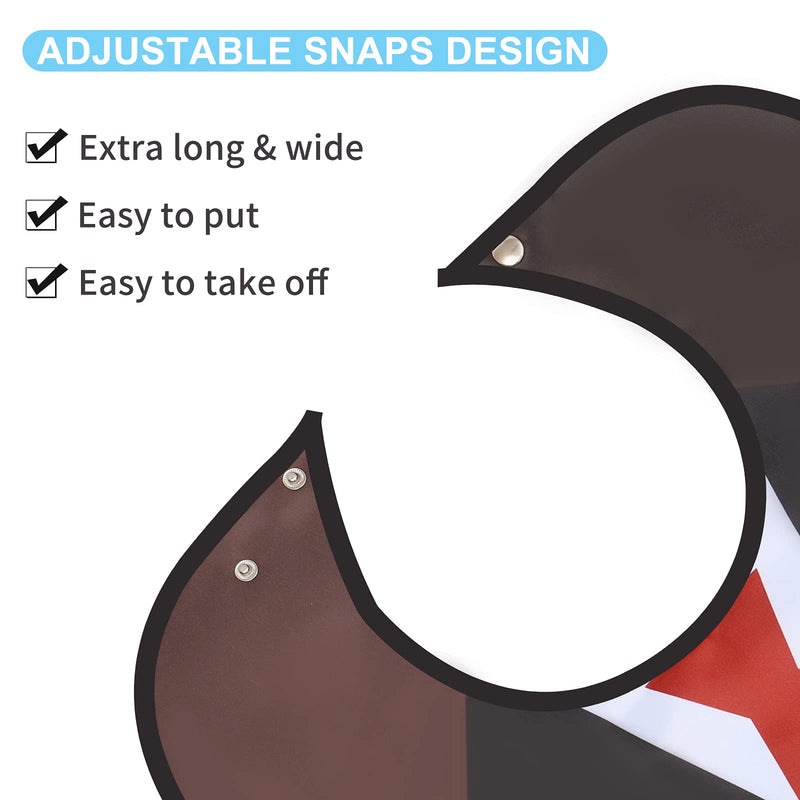 [Australia] - Adult Bibs, Bibs for Adults Eating Washable, Reusable Adult Clothing Protectors with Crumb Catcher Style 1 