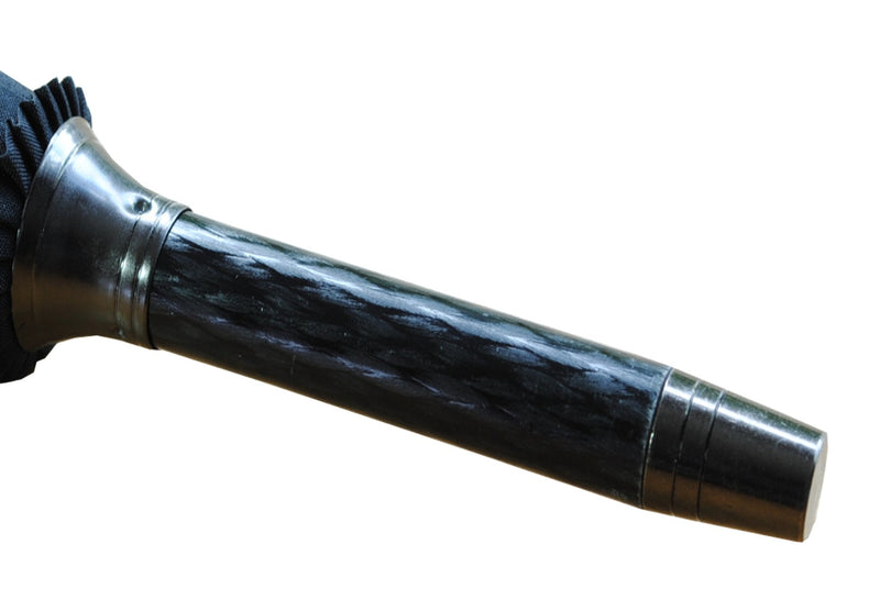 Extra Strong - Windproof Large Strong Umbrella for Rain and Wind - Vented | Double Canopy - Auto - Heavy Duty - Solid Wood Hook Handle - Golf Navy Blue