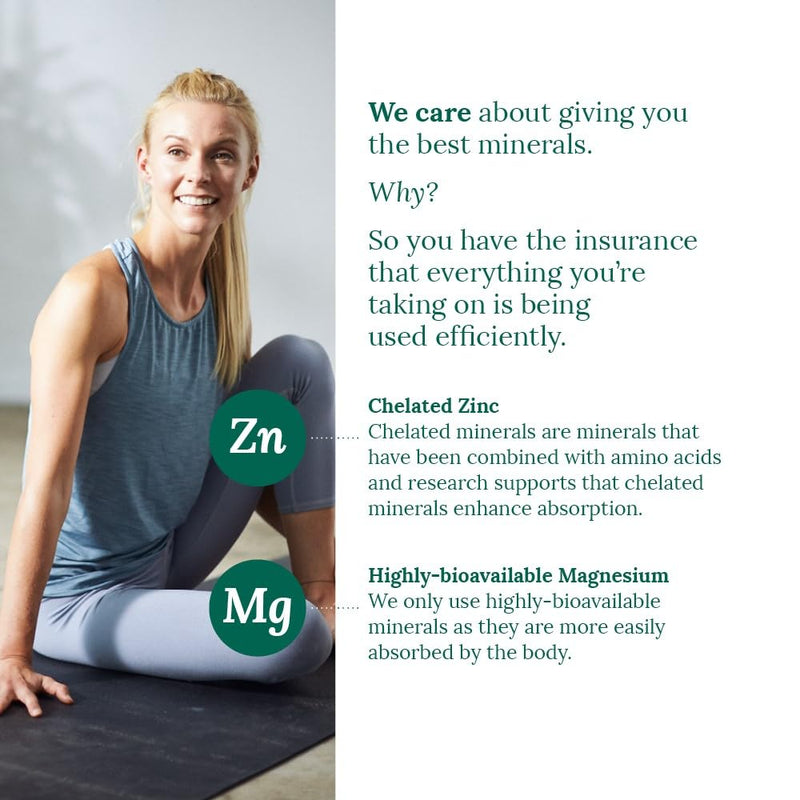 Reflex Nutrition Zinc & Magnesium - Normal Muscle Function & Protein Synthesis Support - Reduce Tiredness and Fatigue - Essential Mineral Magnesium Supplements & Zinc Supplements (100 Capsules, Vegan)