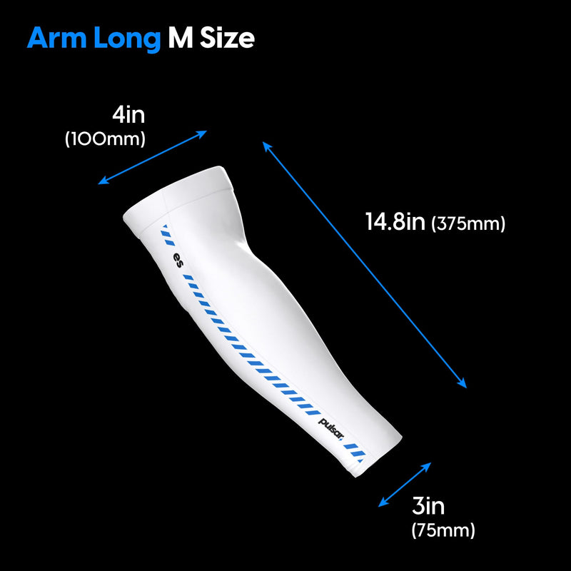[Australia] - Pulsar eS Gaming Arm Sleeve for E-Sports Gaming Compression Sleeve Arm Length Size M White White M 