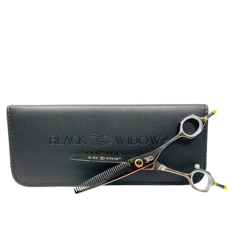 Dos Manos HIGH-END Razor Edge Series Barber Blending Hair Scissors - Japanese Stainless Steel Salon Scissors 6" Overall Length - Fine Adjustment Tension Screw Gold