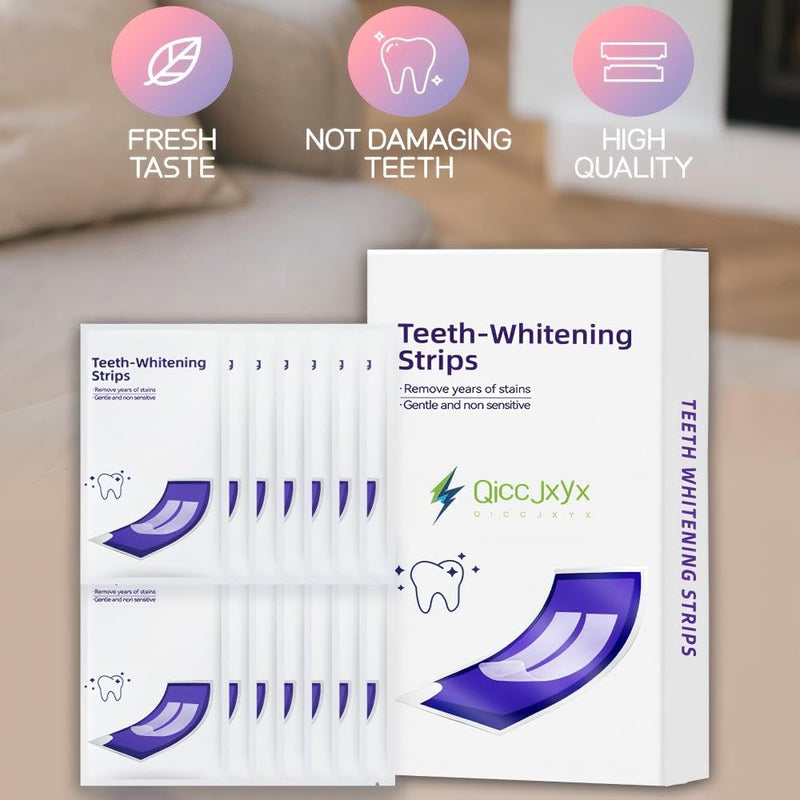 [Australia] - 14-Day Whitening Stripst,Sensitive Teeth Whitener,Mild and Non-irritating,Deep Stains Removal,Nstant Teeth Whitening Without The Harm,Peroxide Free（28PCS） 