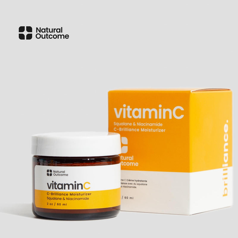 natural outcome Vitamin C Moisturizer for Face – Hydrating & Brightening Cream with Squalane & Niacinamide – Anti Aging Lotion for Radiant, Smooth Skin – Day & Night Use
