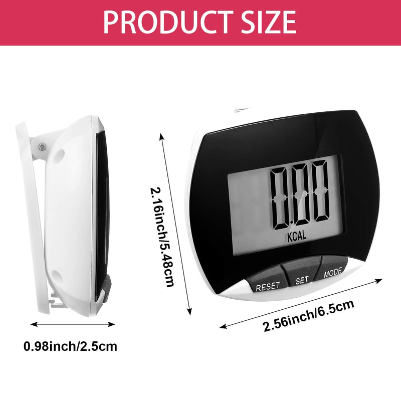 [Australia] - Weewooday Pedometer for Walking Steps and Miles Simple Pedometer Clip on with Large Digital Display Portable LCD Step Counter Bulk Gift for Women Men Adults 16 