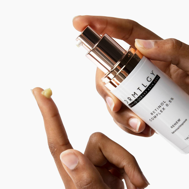 DRMTLGY 0.5% Retinol Serum for Face - Anti Wrinkle with Vitamin C and Vitamin E - Retin A Anti Aging Serum - Made in the USA 0.5% Resurfacing
