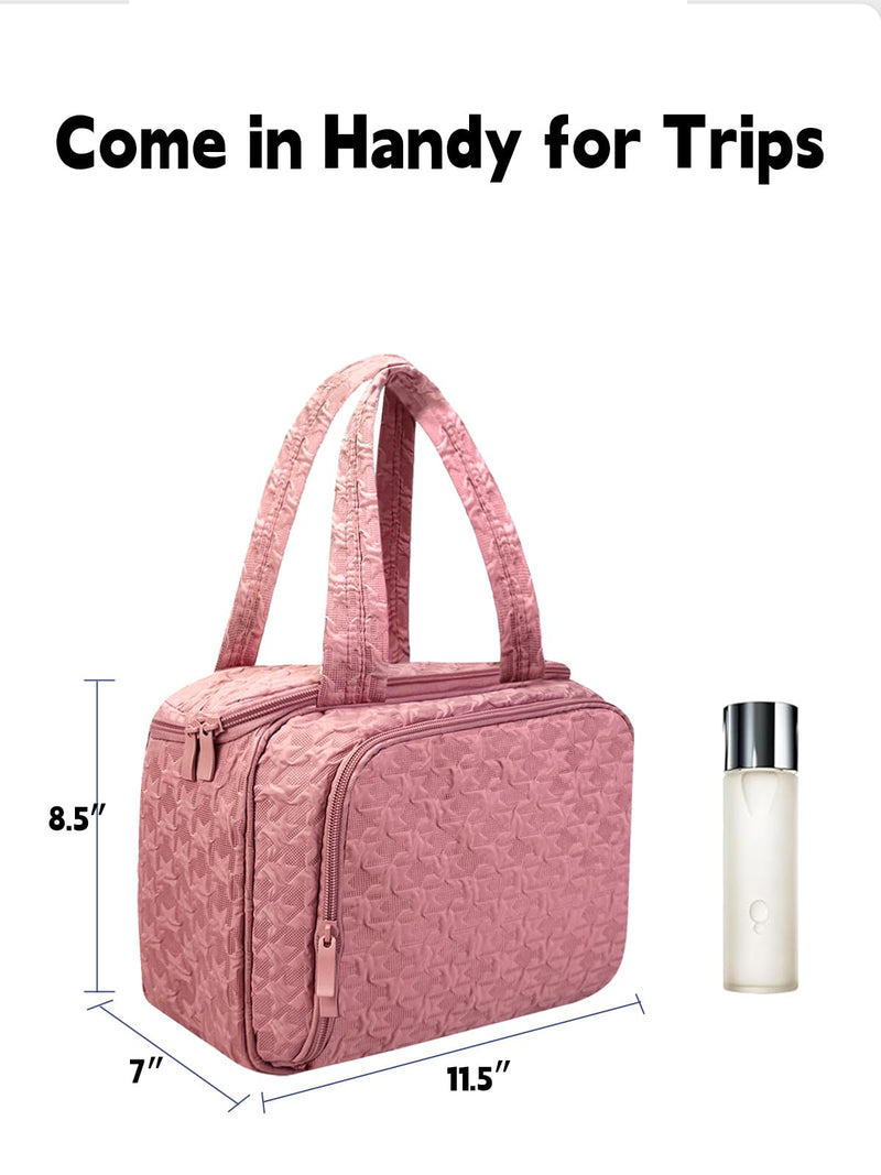 SMONT Combination sale of military green men's toiletry bag and pink women's toiletry bag