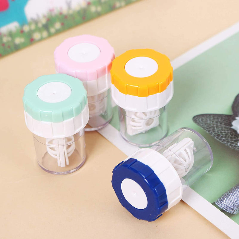[Australia] - High-quality contact lens containers, contact lens cleaners, 4 pieces of contact lens storage, contact lens containers, contact lens boxes with baskets, contact lens color contact lens containers 