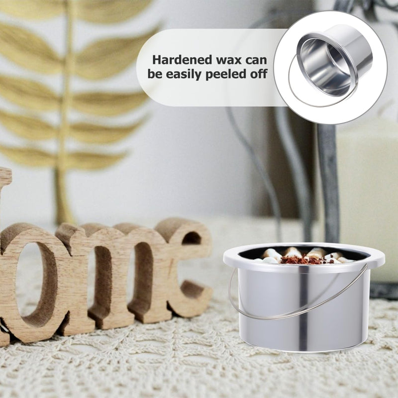 Wax Melter Inner Pot Aluminum Wax Warmer Replacement Bowl for Hair Removal 4.92 Inch Non-Stick Design with Ergonomic Handle for Easy Cleaning