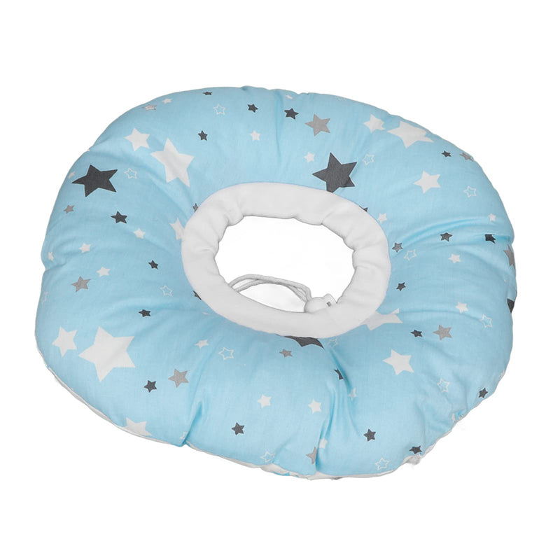 [Australia] - Piercing Pillow, Donut Pillow, Light Blue Star Pattern Pressure Ear Sore Pillow Ear Hole Piercing Pillow for Side Sleepers 