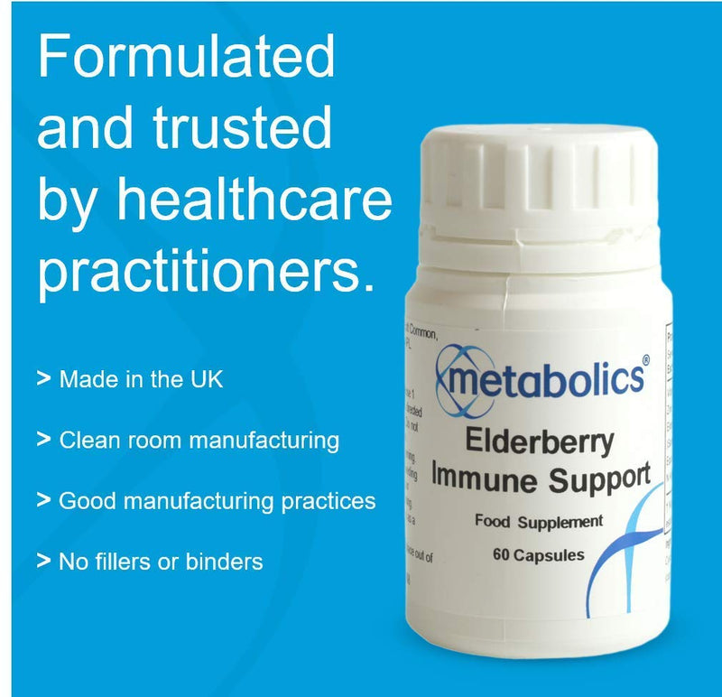 Elderberry Immune Support Supplement- Vitamin C, Elderberry Extract, Zinc & NAC | Supports A Healthy Immune System | Protection of Cells &, Reducing Tiredness & Fatigue