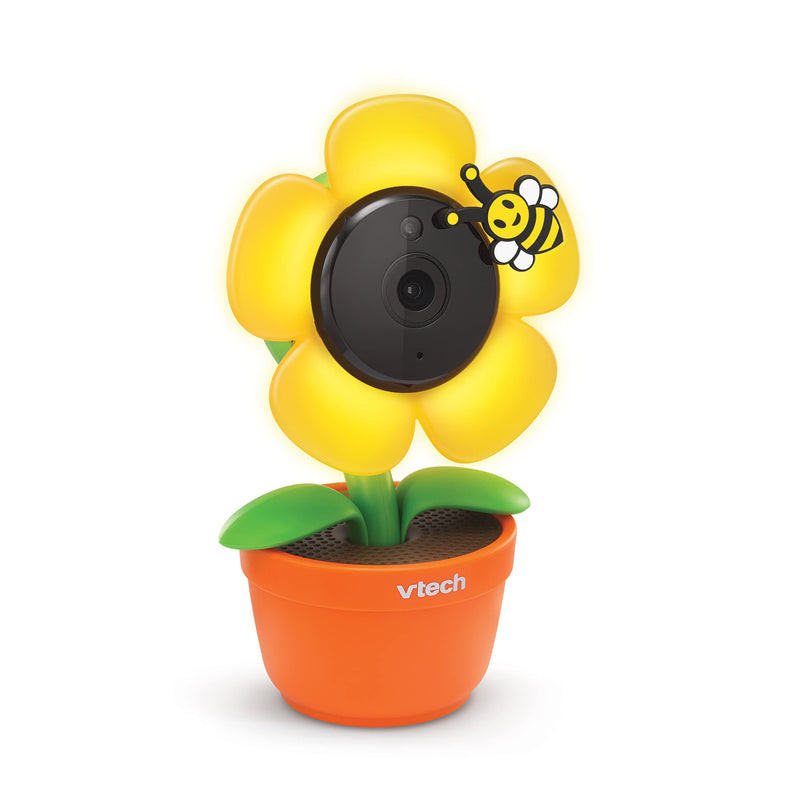 [Australia] - VTech RM9751 Yellow Daisy Smart Wi-Fi Baby Camera, iOS & Android Enabled, 1080p Full HD, Privacy Mode Cover, Night Light, Soothing Sounds & Lullabies, Two-way Intercom,Temperature Sensor, Night Vision 