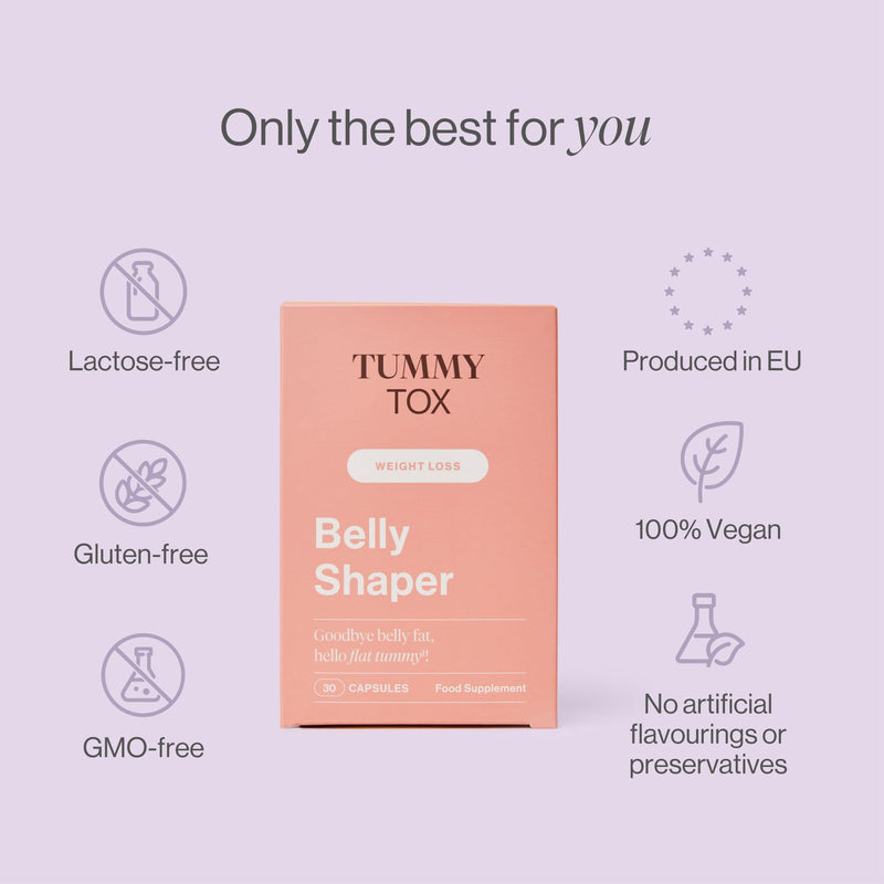 Belly Shaper - Morosil, Green Tea, Vitamin C, Vitamin B6, Cayenne Pepper, and Caffeine - 90 Capsules, 3 Months Supply by Tummy Tox
