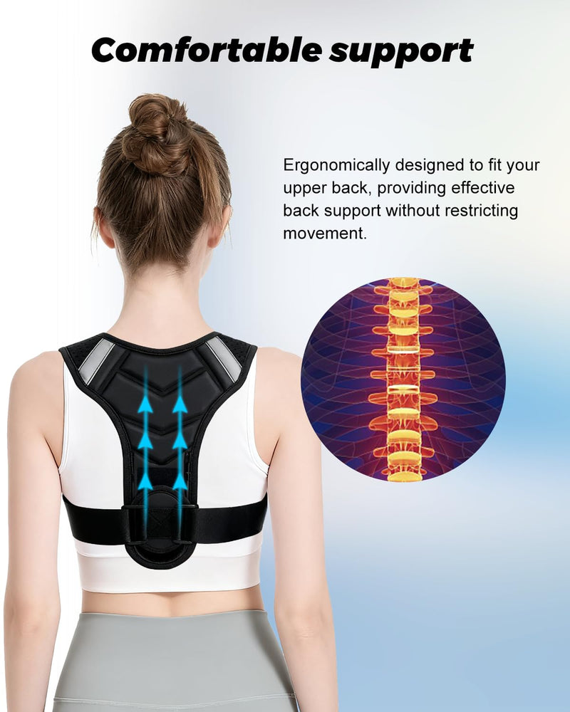 Posture Corrector for Women and Men,Hunchback Posture Corrector,Adjustable and Breathable Upper Back Brace,Providing Pain Relief from Back,Shoulder and Neck