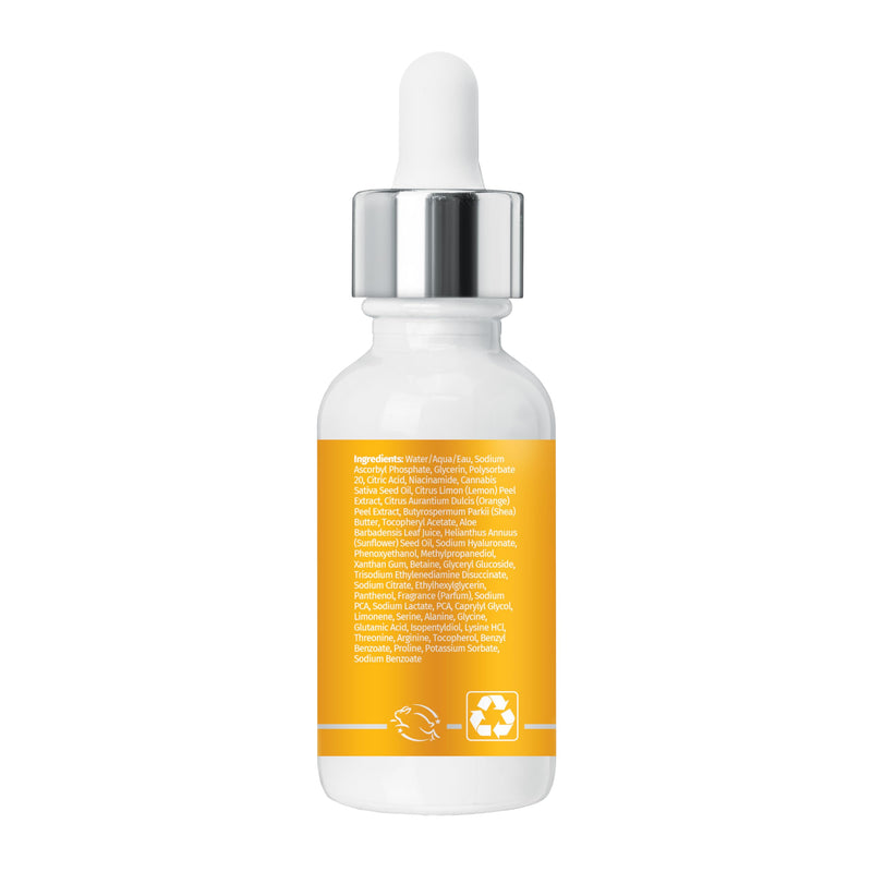 Hempz Facial Serum, Beauty Actives with Vitamin C, Citrus Blossom, 1oz | Leave-in blend smooths frizz and helps add shine to strands 1 Fl Oz (Pack of 1)