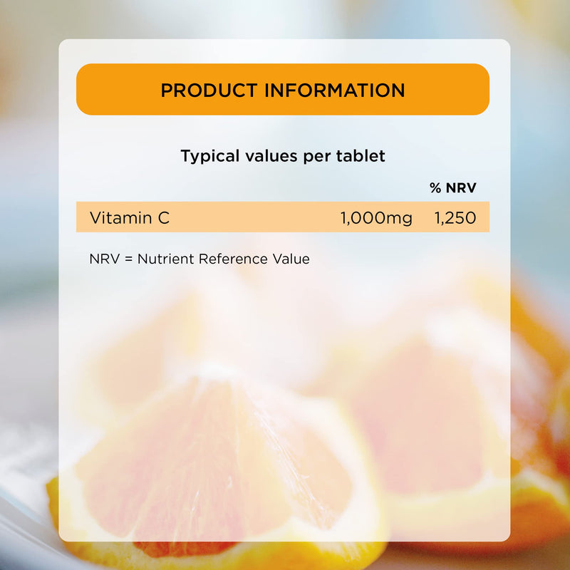 Healthspan Vitamin C 1,000mg (160 Tablets) | Support Your Immune Health | Reduces Tiredness & Fatigue and Supports Joint, Skin & Bone Health | Vegan 160 Count (Pack of 1)