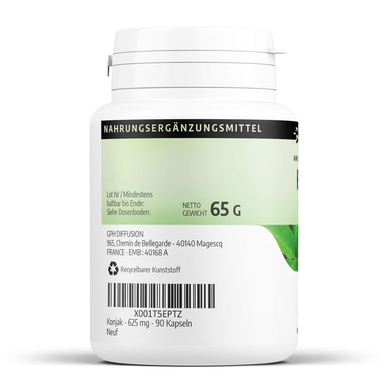 [Australia] - Konjac 625 mg 90 capsules - 4000 mg glucomannan per daily dose - Orgaliane 90 pieces (pack of 1) 