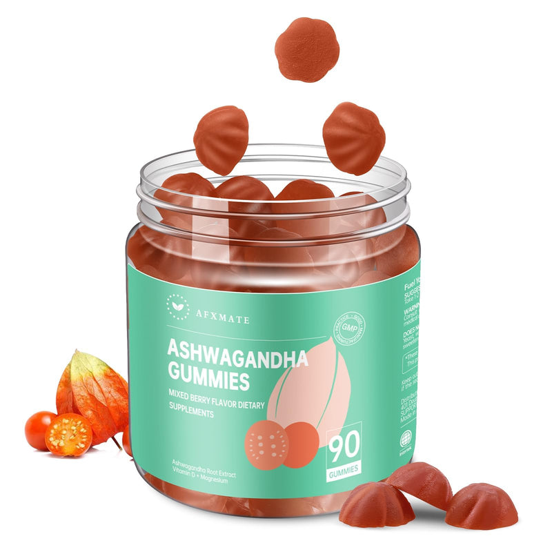 [Australia] - AFXMATE Ashwagandha Gummies for Women Sugar Free, Ashwagandha Supplement Gummy with Magnesium Vegan (90 Counts) 
