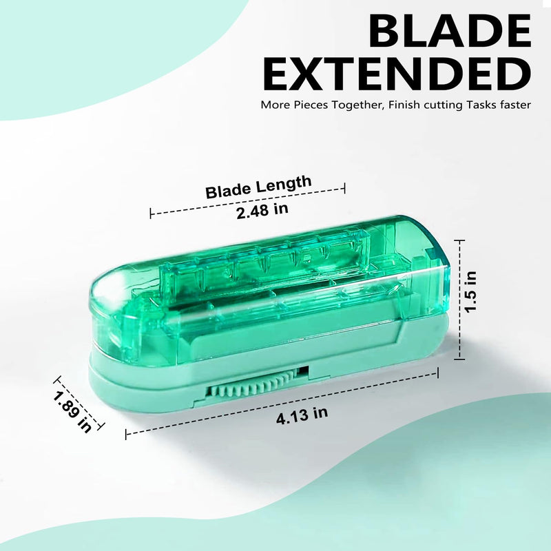 [Australia] - Johnbee Pill Cutter Splitter for Small and Tiny Pills, Larger Pills. Adjustable Pill Splitter Accurately Cuts Multiple Pills at Once. Sharp Blade with Safety Guard. Non-slip Silicone Edge (Lake Blue) Lake Blue 