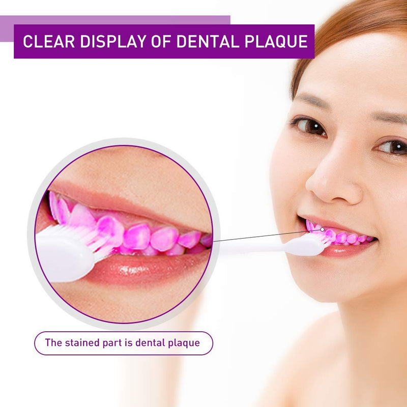 [Australia] - Dental Plaque Disclosing Tablets for Kids & Adults - Showing Plaque by Changing Color - Helps Teach Brushing Habits for Clean Teeth - 36 Count 1 Count (Pack of 36) 