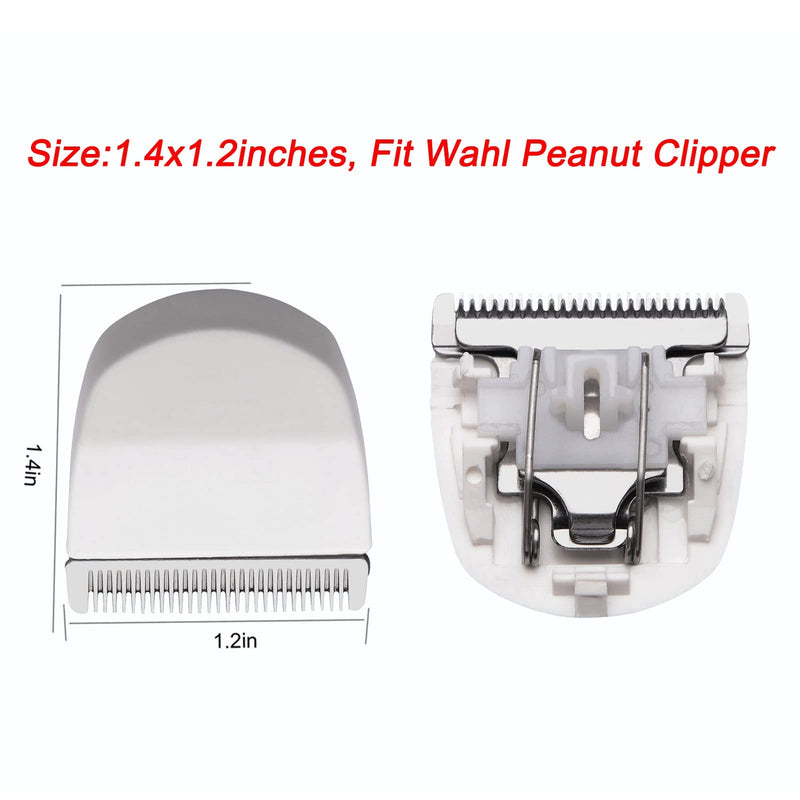 [Australia] - Audoc 2PCS White Professional Peanut Clippers/Trimmers Snap On Replacement Blades #2068-300-Fits Compatible with Peanut Hair Clipper 