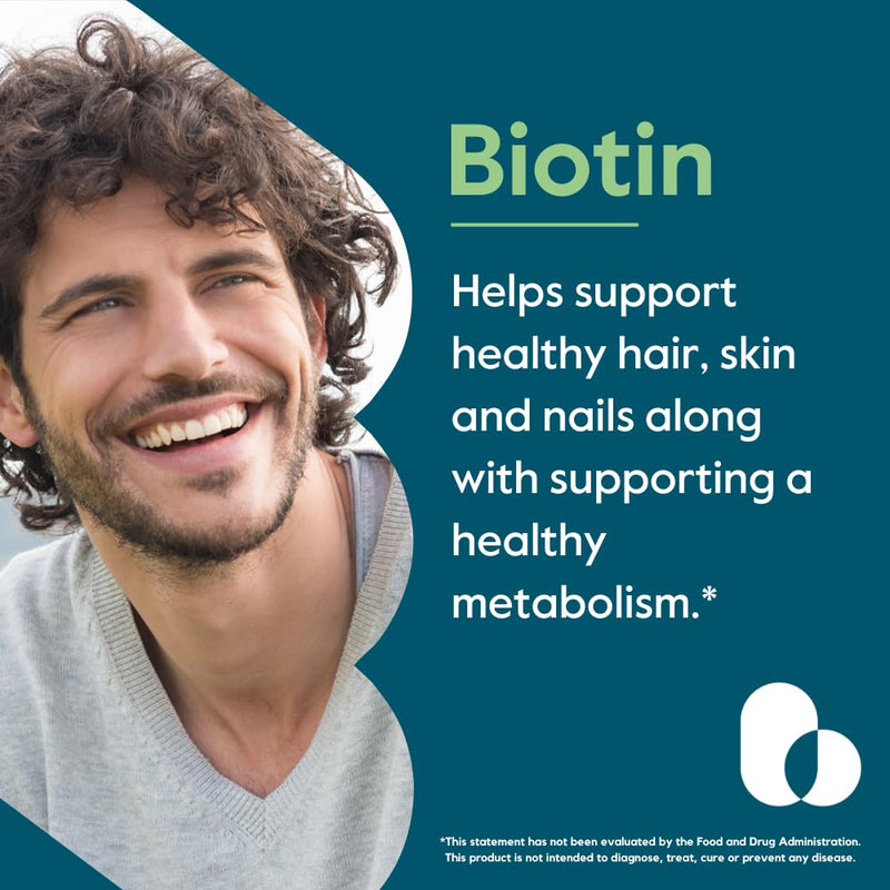 BESTVITE Biotin 5000mcg (240 Vegetarian Capsules) (120 x 2) - No Stearates - No Flow Agents - Vegan - Non GMO - Gluten Free - Hair, Skin, Nails 1 Count (Pack of 240)