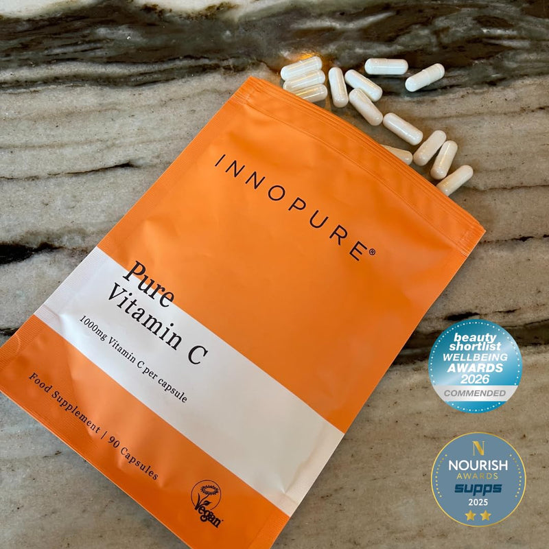 INNOPURE Pure Vitamin C Capsules 1000mg (No Fillers or Binders) Pure-Fill Supplement, Easy to Swallow 1 Daily Capsule (Not Tablets) 90 Capsules 90 count (Pack of 1)