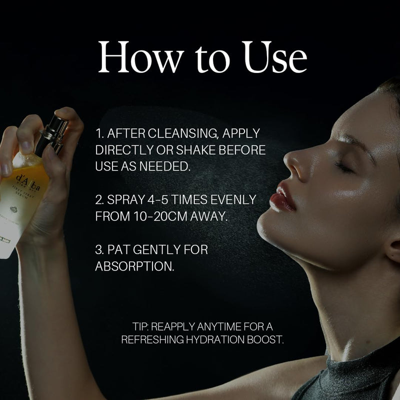 [Australia] - d'alba Piedmont Italian White Truffle First Spray Serum, Vegan Skin Care, Light-weight Face Moisturizer, Glow Serum for Radiant Skin, Non Comedogenic, All In One Mist, Korean Skin Care (3.38 fl oz.) 3.38 fl oz. 