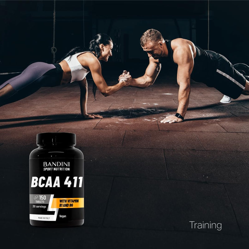 Bandini® BCAA 4:1:1 150 Tablets - Branched Chain Amino Acids BCAA 4.1.1 - Leucine, Isoleucine, Valine with Vitamin B1 & B6-100% Vegan, No GMO - Food Supplement for Pre & Post Workout Muscle Recovery 150 count (Pack of 1)