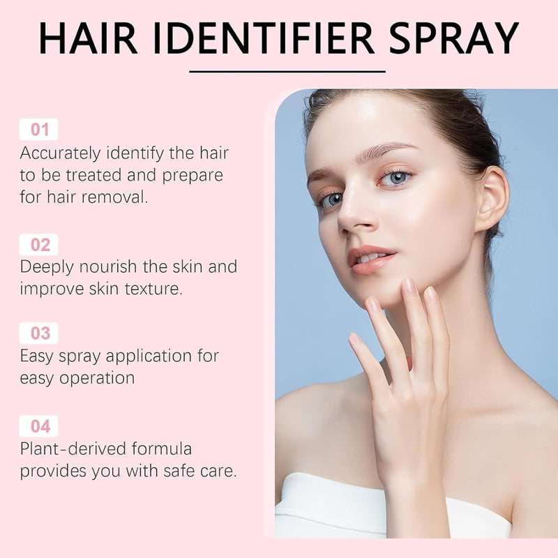 [Australia] - 2pcs Hair Identifier Spray for Face Shaving, Skin Body Hair Identifying Spray With Razors,Hair identifier for Face Dermaplaning, Moisturizing and Skin Care Dermaplaner 