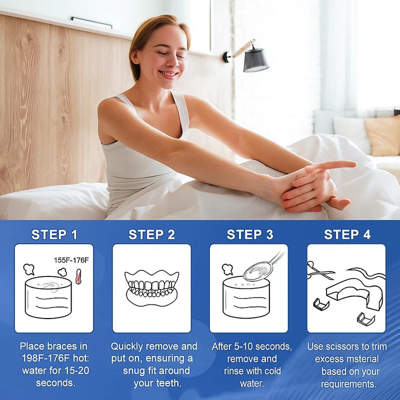 [Australia] - Mouth Guard for Teeth Grinding and Clenching at Night – Dental Night Guard for Sleep Bruxism Relief, Soft Fit Tray for Adults 