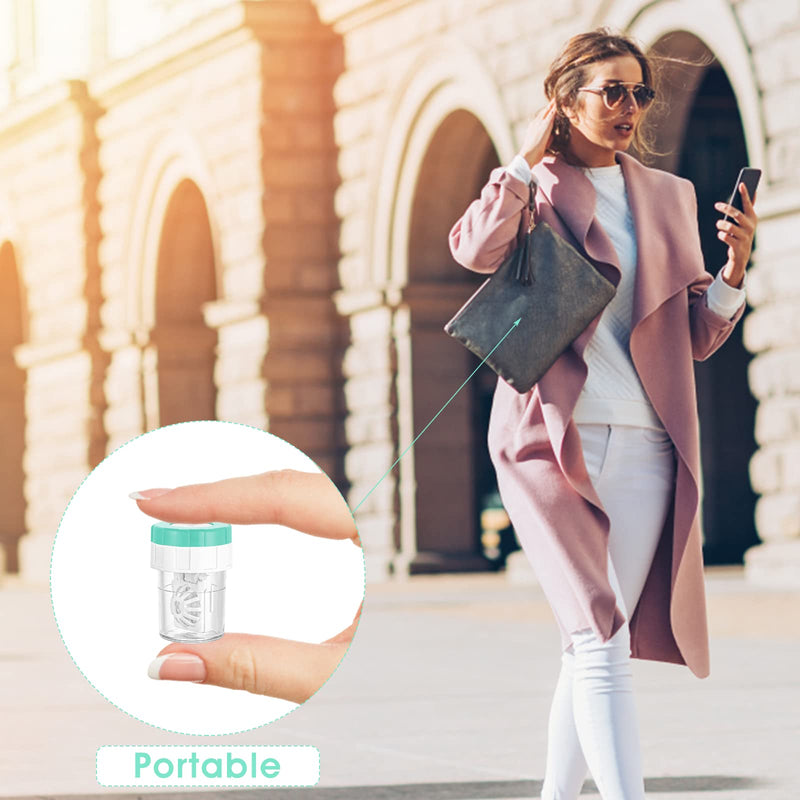 [Australia] - Sibba 5 Pieces Manually Contact Lens Washer Cleaner, Lens Cleaning Container for Everyday Use, Contact Lens Cases, Contact Lens Soak Storage Kit for Travel Home 