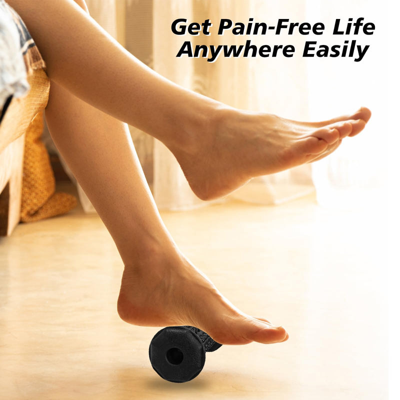 [Australia] - Plantar Fasciitis Relief,Foot Roller,Foot Massager Roller for Arch and Heel Pain Relief,Care for Plantar Fasciitis,Deep Tissue Muscle Massage,Portable Reflexology Tool Black 