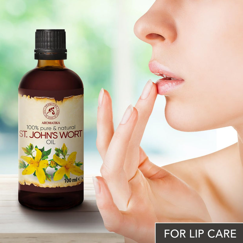 [Australia] - St Johns Wort Infused Oil 3.4 Fl Oz - 100ml - Hypericum Perforatum - 100% Pure & Natural - St. John's Wort Oil for Intensive Care Face - Body - Skin - Hair - Massage - Great w/Essential Oil 3.4 Fl Oz (Pack of 1) 