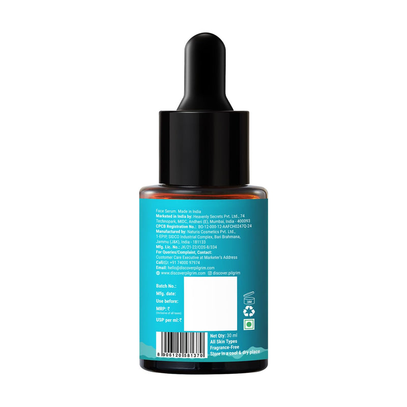 Pilgrim 2% Alpha Arbutin & 3% Vitamin C Face Serum | with Korean White Lotus & Blueberry | All Skin Types | Vegan & Cruelty-Free | 1 Fl Oz (30 mL)