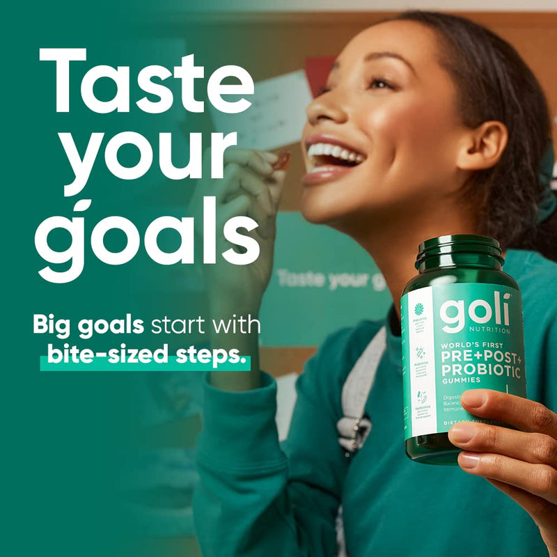 [Australia] - Goli Nutritional Supplement, Pre+Post+Probiotics Gummy - 60 Count - World's First 3-in-1 Gluten-Free, Vegan, Non-GMO, and Gelatin-Free. Watermelon 60 Count (Pack of 1) 