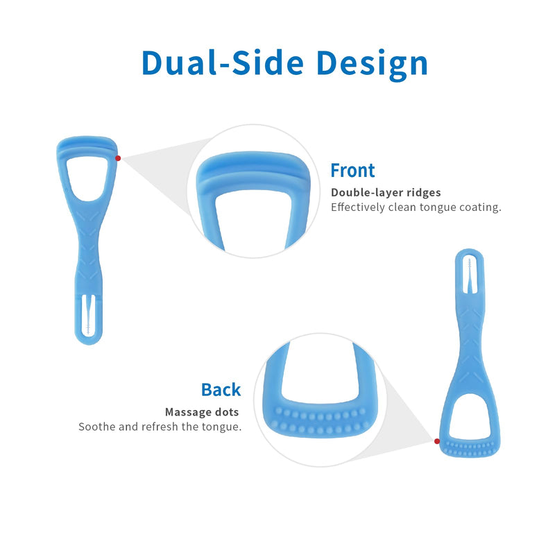 [Australia] - Tongue Cleaner, Tongue Scraper, Disposable, Plastic Scraper, Clean Tongue, Promote Fresh Breath, Includes Safe Fold- Back Tooth Pick, 100 Count 