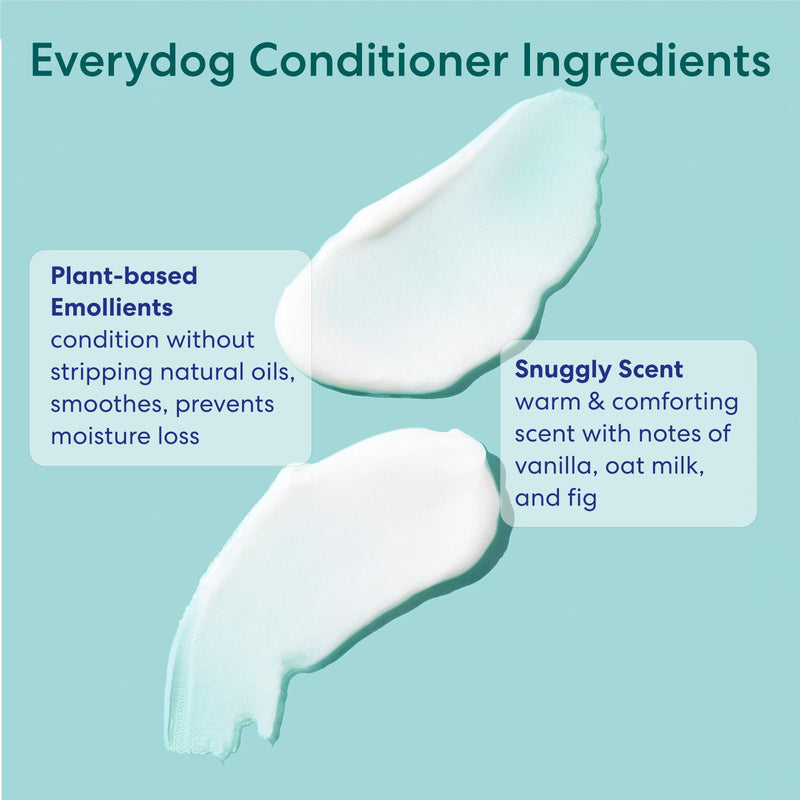 Everydog Nourishing Dog Conditioner for All Coat Types, Detangles, Made with Aloe, Oat Milk, Plant Based Emolients, No Sulfates, No Parabens (16 oz) - PawsPlanet Australia