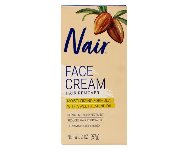 Nair Hair Removal Cream for Face with Special Moisturizers, 2-Ounce Bottles (Pack of 4)