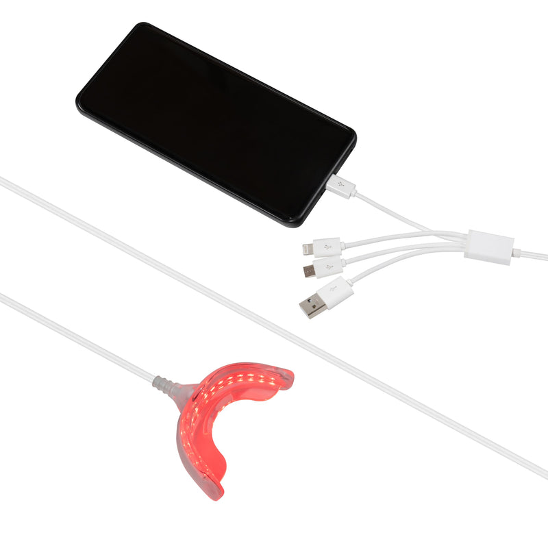 [Australia] - Red Light Therapy for Gums, Toothache Relief, 32 LED Periodontal Light, Bleeding Gums, Gum Health Red Light, with adapters for USB/C, iPhone, and Android 