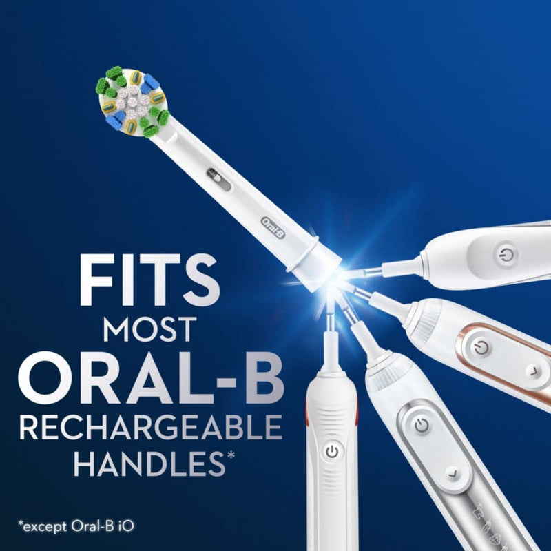 Oral-B FlossAction Electric Toothbrush Replacement Brush Heads Refills, 5 Count White 5 Count (Pack of 1)