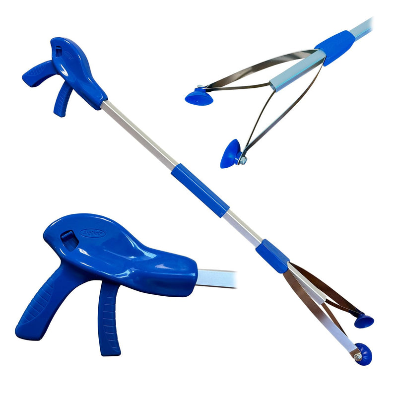 [Australia] - ArcMate 32" EZ Reacher Pro Plus Collapsible Grabber Reacher with Thumb Lock, 6 lb. Capacity, 4.5" Fingers, Heat Resistant Silicone Tips - Grabber Tool for Elderly, Post Op, Accessibility (Pack of 2) 32 Inch Collapsible (2-Pack) 