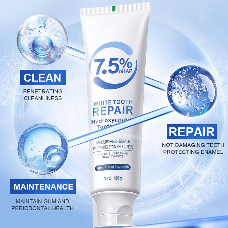 [Australia] - 3 PCS Hydroxyapatite Toothpastes for Enamel Protection and Tooth Strengthening, Fluoride-Free with Gentle Mint, Fresh Breath, Reduce Tooth Sensitivity,Daily Use for Oral Care 4.23 Fl Oz (Pack of 3) 