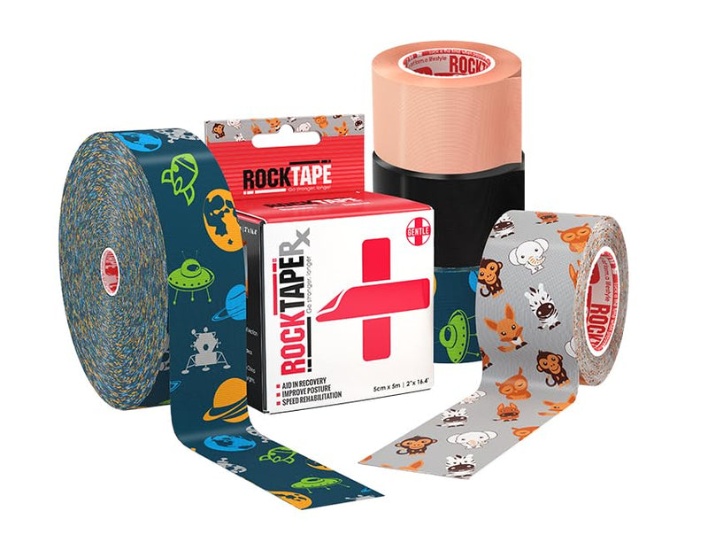 RockTape RX Sensitive-Skin 2-Inch Kinesiology Tape Black