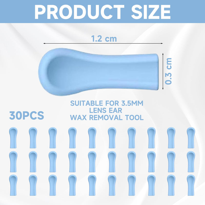 [Australia] - Mrltau Pack of 30 Silicone Ear Cleaner Head for Earwax Remover, Ear Spoon Accessories for Ear Wax Removal Otoscope, Replacement Tips for Ear Vacuum, Earwax Suction Ear Cleaner Accessories A 