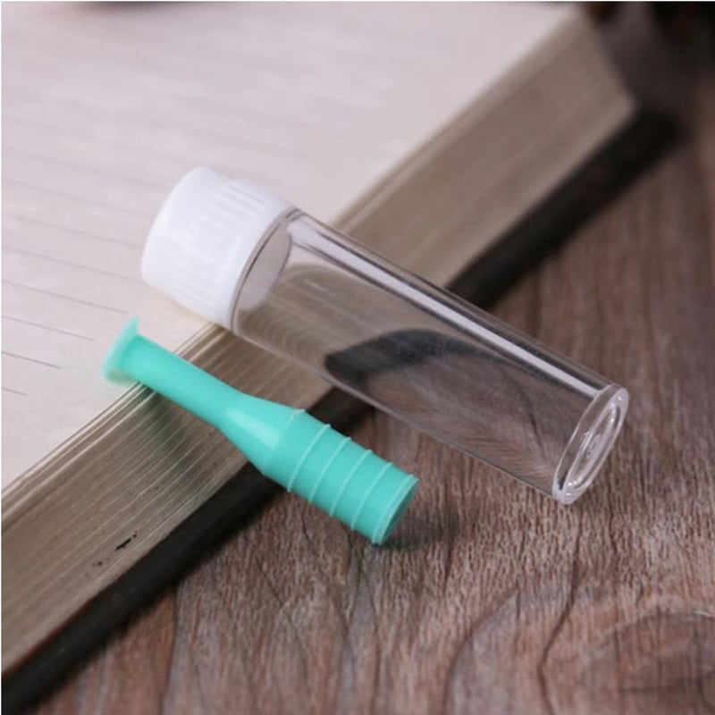 [Australia] - Bessy shop Contact Lens Sucker, Pack of 6 Suckers for Hard Lenses, Soft Contact Lens Green Inserter Remover, Simple Silicone Contact Lens Suction Cup with Bottle, Green 