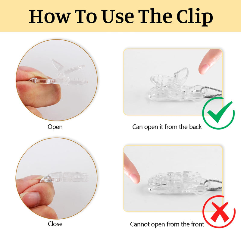 Hearing Aid Clips and Lanyards Kit - Anti-Loss Safety Retainer Cord with 24 Silicone Loops (7/9/11mm) & Storage Case - Grey BTE Hearing Aid Accessories for Seniors, Adults