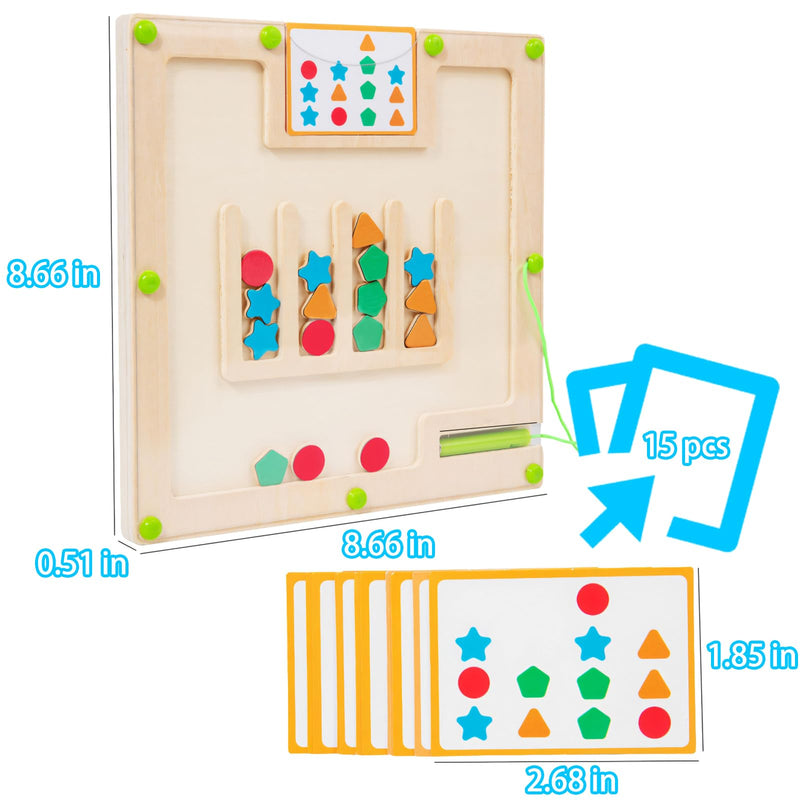 [Australia] - Alzheimers Products for Elderly - Sorting Activities for Dementia Patients, Memory Care Activities for Seniors, Tile Matching Cognitive Busy Box Board Gadgets Gifts Large Wooden 
