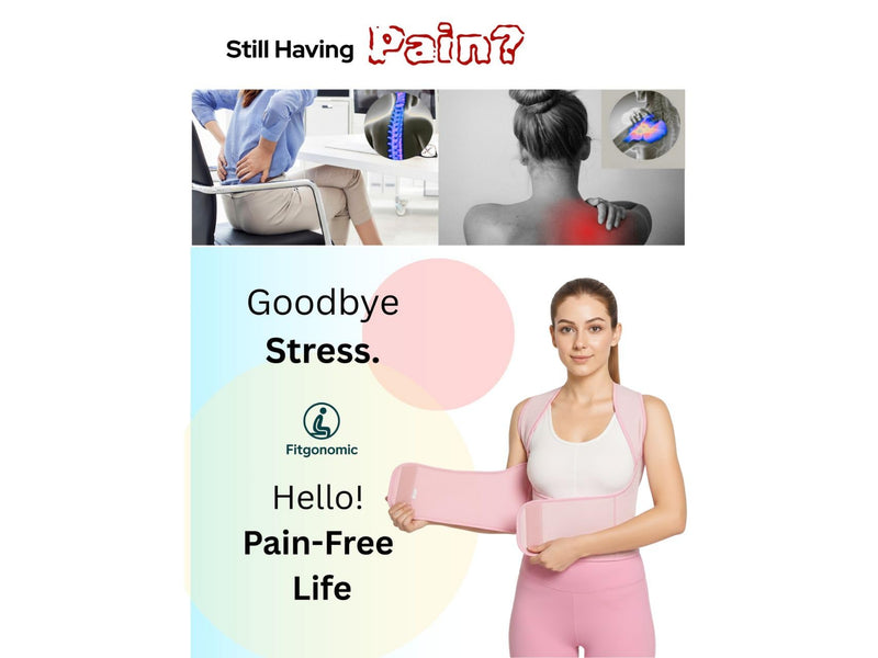 Posture Corrector For Back Support, Adjustable Full Back Brace for Men & Women, Upper and Lower Back Pain Relief (Pink, Small) Pink