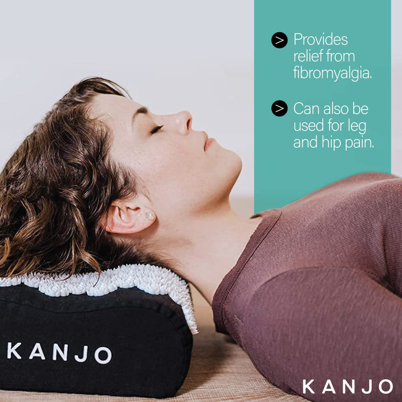 [Australia] - Kanjo Acupressure Cushion | Memory Foam Acupressure Pillow for Back and Sciatica Pain | 100% Cotton Linen Cover 
