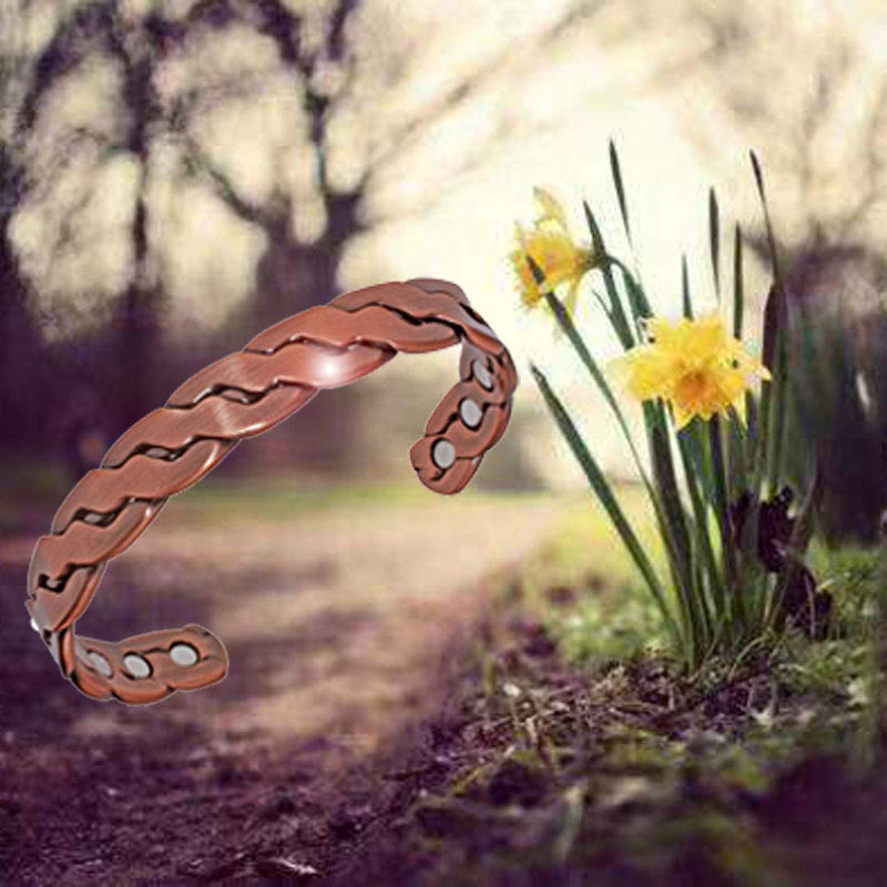 [Australia] - Copper magnetic bracelet with 6 magnets for men and women 